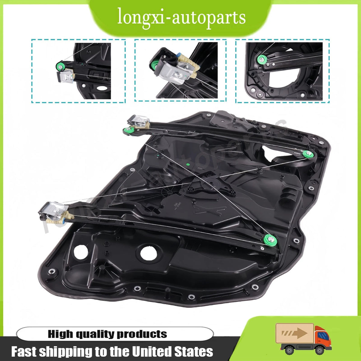 Front Left Window Regulator for Porsche Cayenne 958 (2011–2018) 95854246101, 95854246102, 95853175500