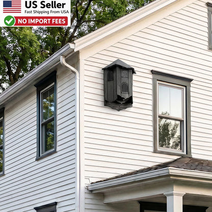 Large Wooden Castle 3 Chamber Bat House for Outdoor Use