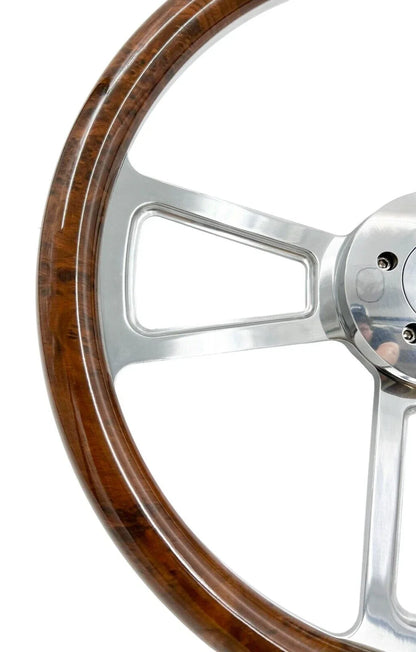 Steering Wheel Wrap Polished 5 Hole for Peterbilt Kenworth (2010–2024)