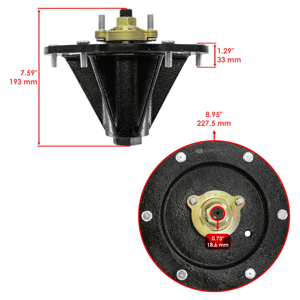 60" Deck Spindles with Pulleys for Toro Z Master 5000 (SD2333+PY2973)