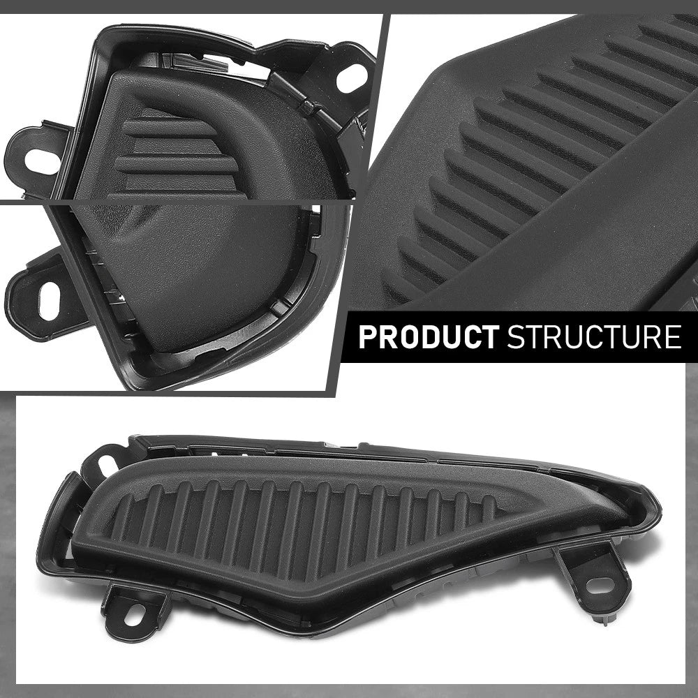 Set of 2 Front Bumper Fog Light Covers for Toyota RAV4 (2019–2024)