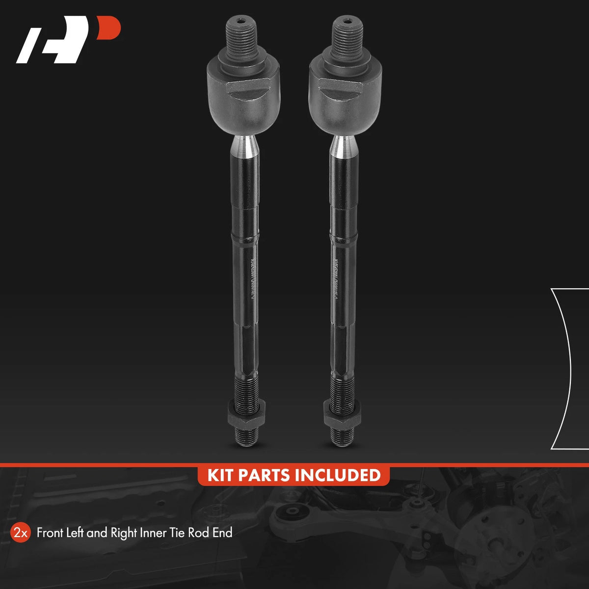 2X Front Inner Side Tie Rod End for Hyundai Genesis (2009–2014) 577243M000, EV801086