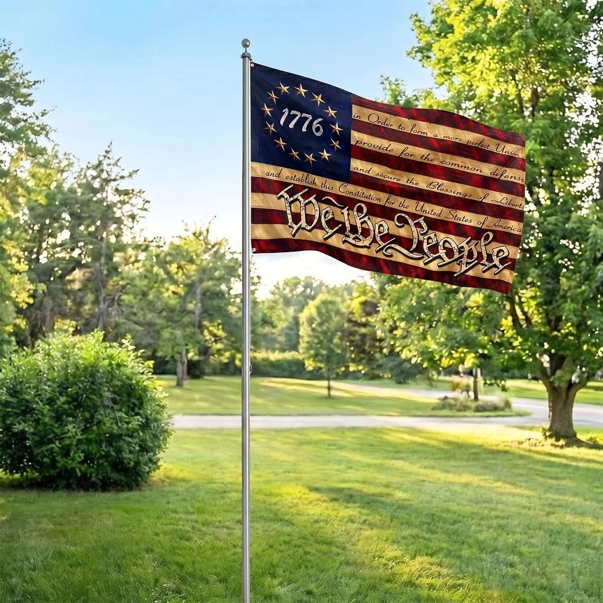 We the People Flag 3x5 Feet, Double-Sided Flag (1776)