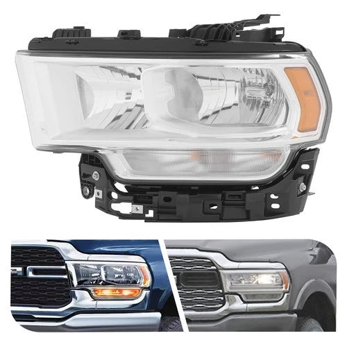 Halogen Headlight Left Driver Side for Dodge RAM 2500 3500 (2019–2024) 68360177AE, CH2502334