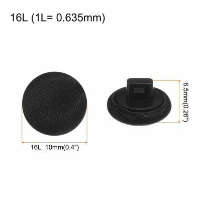 10pcs 10mm Round Fabric Cloth Covered Buttons for Automotive Use