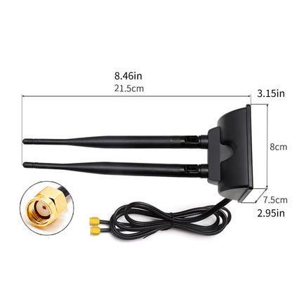 6dBi Dual Band WiFi Antenna with Magnetic Base for Universal Use