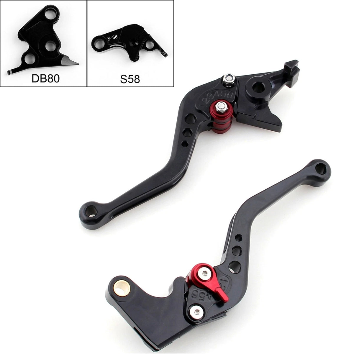 Short Brake Clutch Levers for Aprilia Tuono V4R (2011–2014) M543-S055-Black