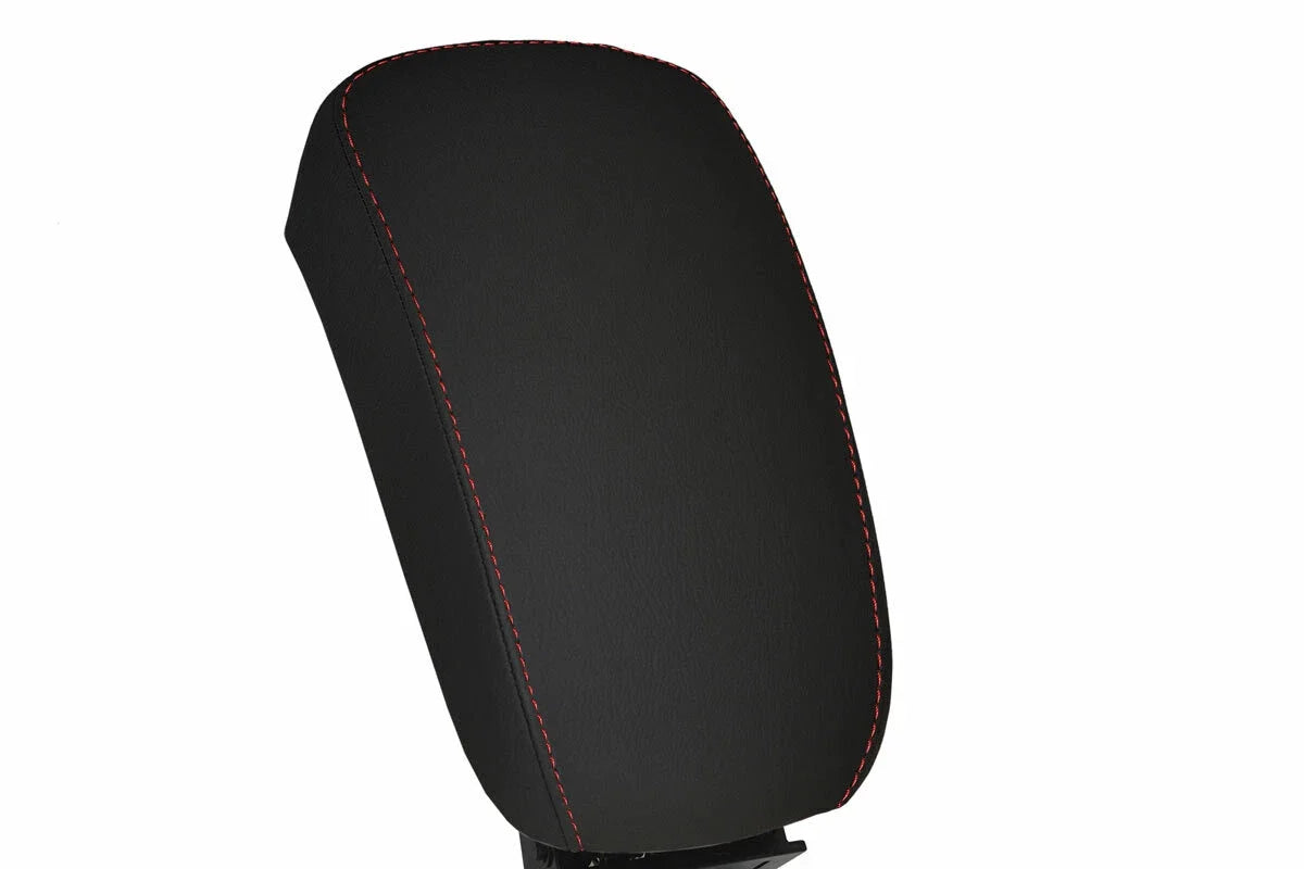 Center Console Lid Armrest Cover for Kia Sportage (2005–2010) Red Stitch
