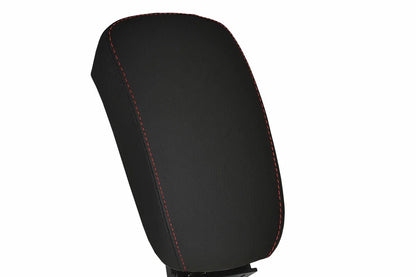 Center Console Lid Armrest Cover for Kia Sportage (2005–2010) Red Stitch