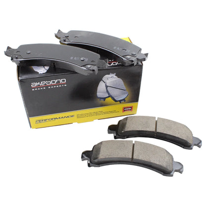 Set of 4 Akebono Performance Rear Ceramic Disc Brake Pads for Chevrolet GMC Cadillac