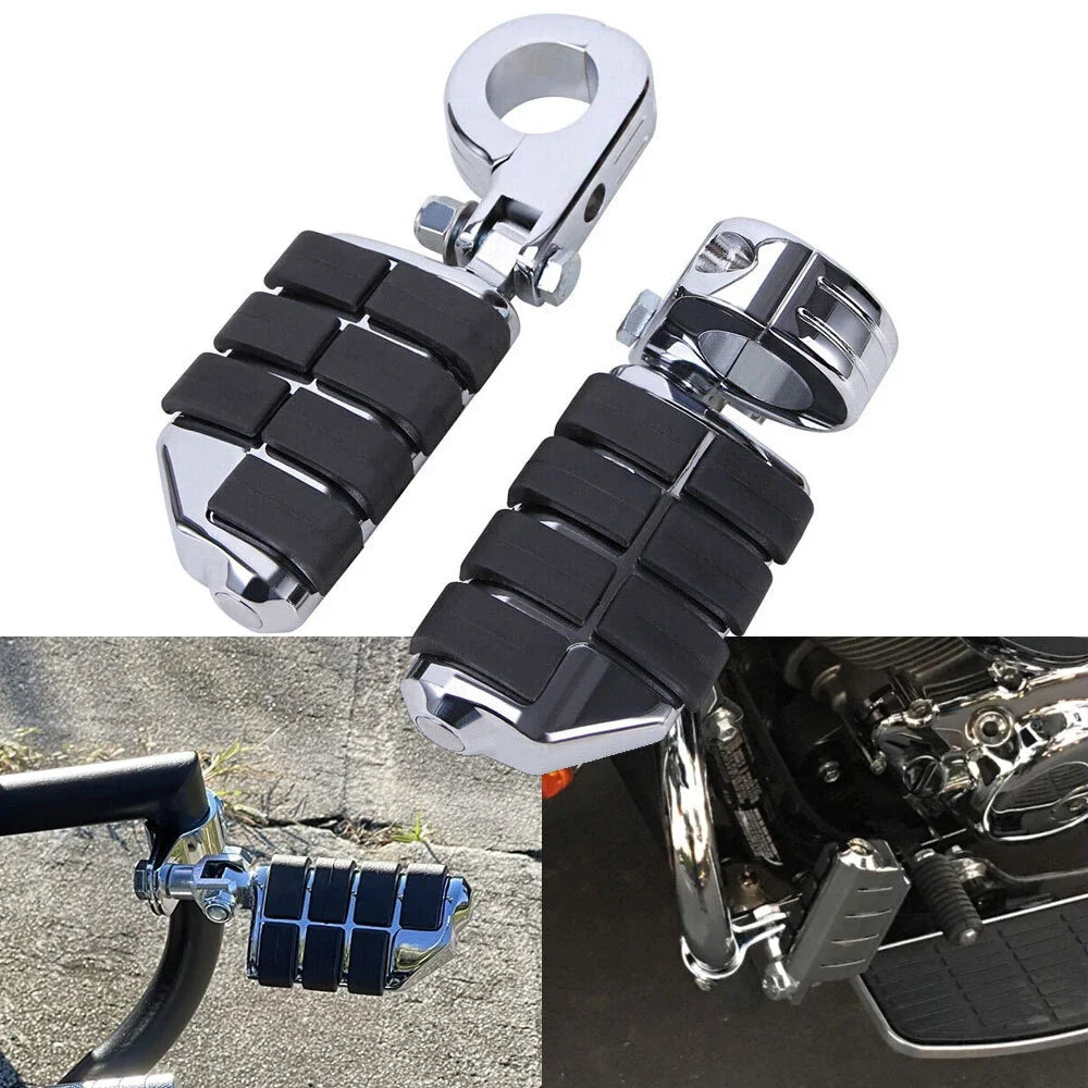 1.25" Highway Crash Bar Foot Pegs for Harley 883, Yamaha