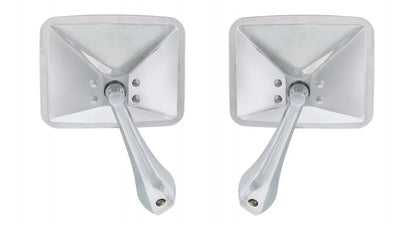 Outside Rearview Door Mirrors Chrome Pair for 1970–1972 Chevy Truck