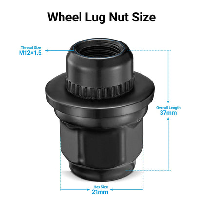 20 Pcs Lug Nut M12x1.5 for Toyota Corolla Prius Highlander RAV4 (2011–2019)