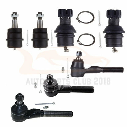 Set of 7 Front Suspension Ball Joints Tie Rod Ends for Jeep Cherokee (1991–2001)