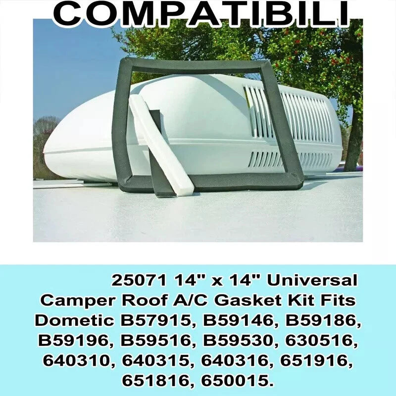 14 Inch x 14 Inch Universal RV Camper Roof Air Conditioner Gasket Kit