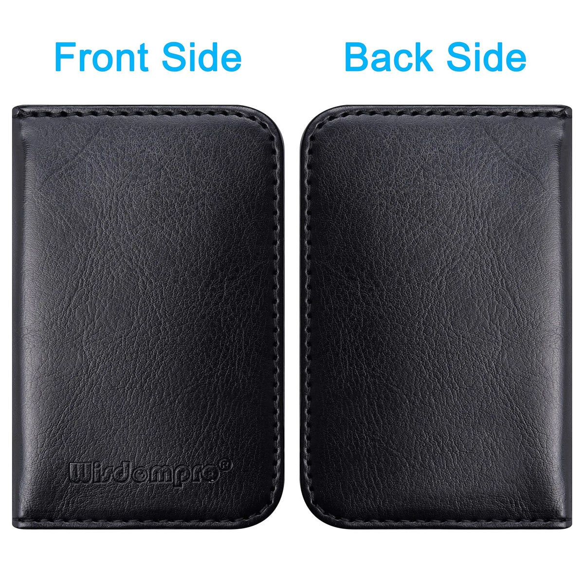 2-Sided PU Leather Business Card Holder for Universal Use