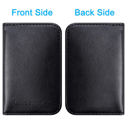 2-Sided PU Leather Business Card Holder for Universal Use