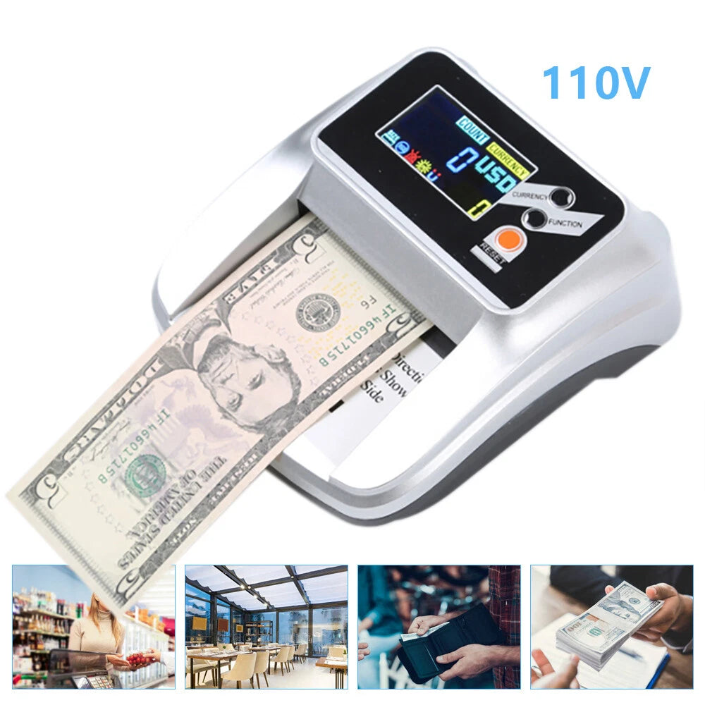 Bank Counterfeit Money Detector Machine UV Bill Checker Tester