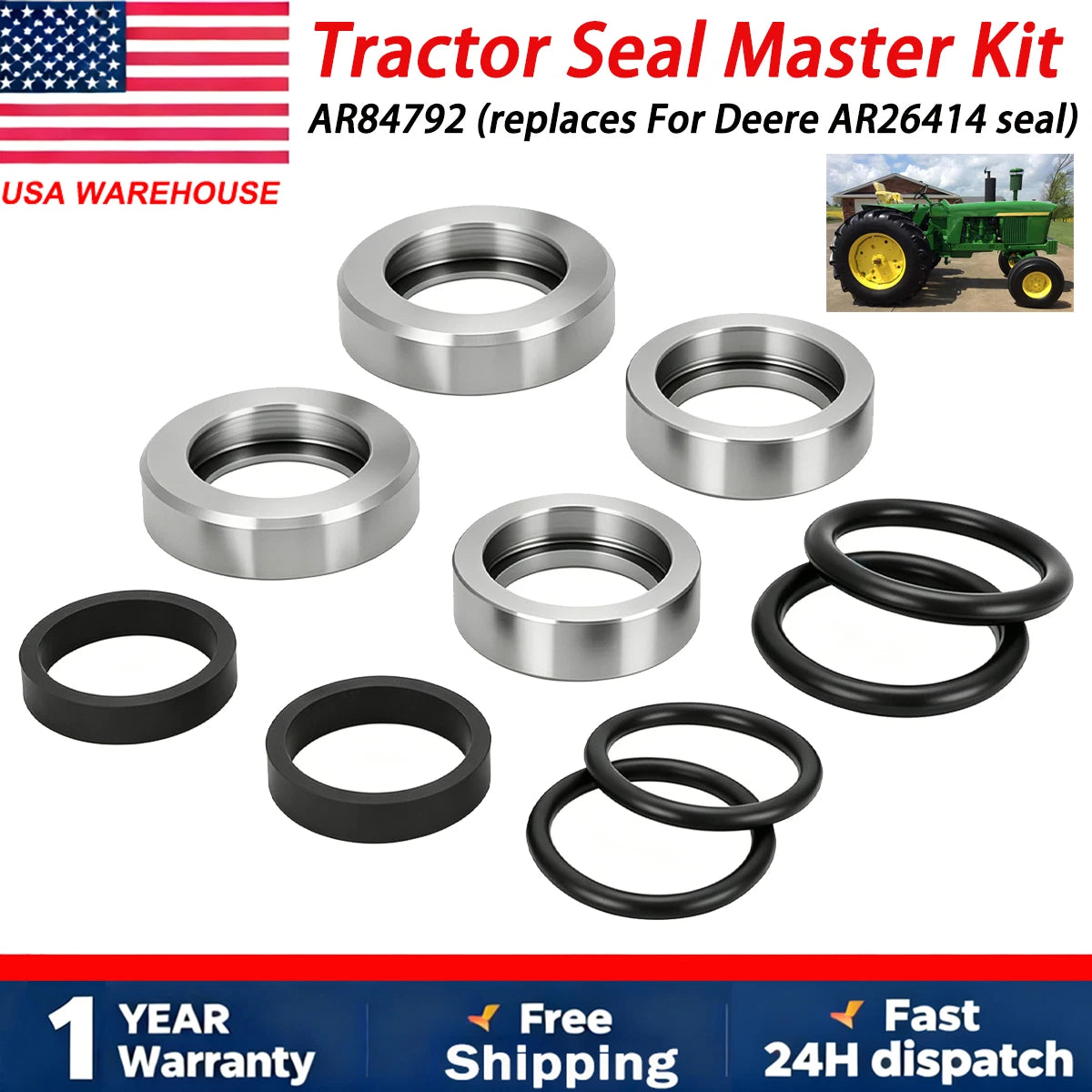 10X Load Master Shaft Seal AR84792 for John Deere 4000, 4010, 4020, 5010, 5020