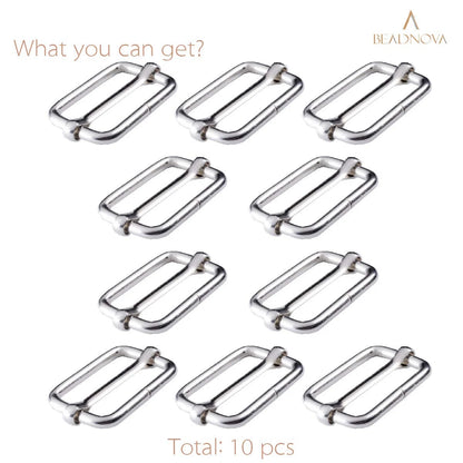 Set of 10 Adjustable Slide Buckles 1 Inch Triglide for Automotive Use