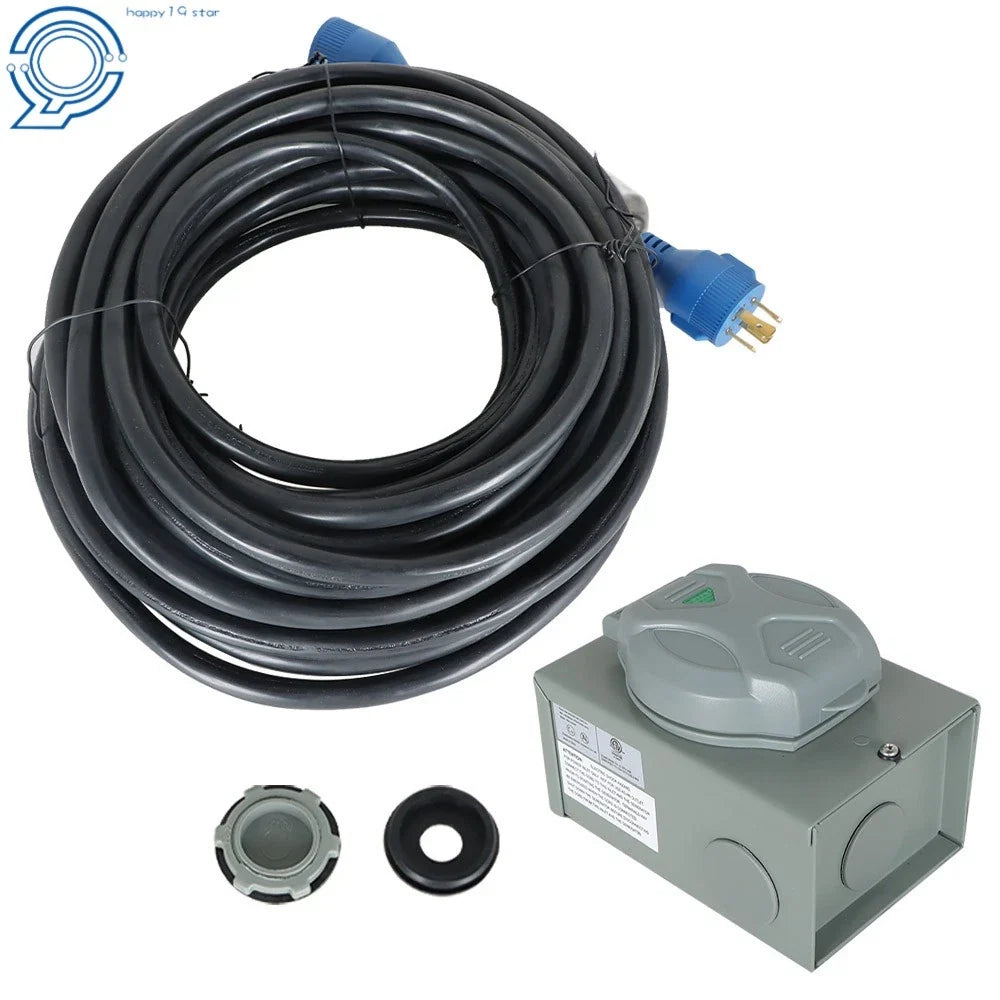 30 Amp Generator Extension Power Cord for L14-30 Power Inlet Box