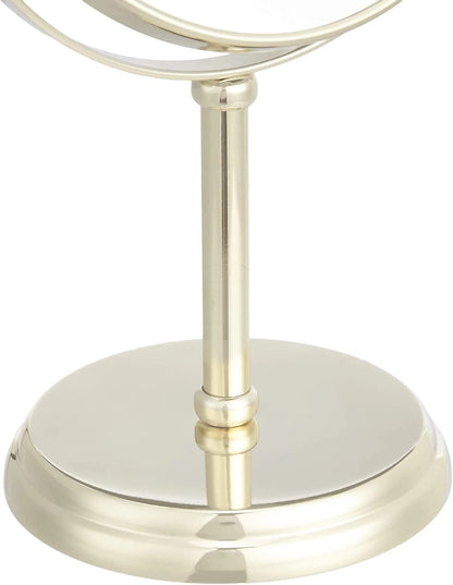 360° Rotation Double Sided Vanity Mirror for Tabletop Use (1X/5X Magnification)
