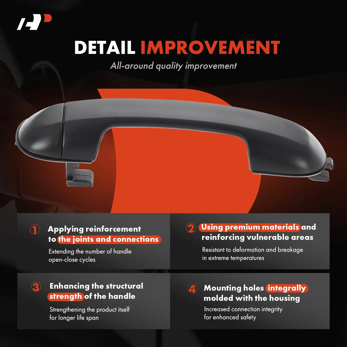 Front or Rear Exterior Door Handle for Ford Transit Connect (2010–2013) 97698, 9T1Z-6122404-AB