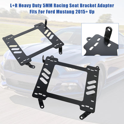 Set of 2 Heavy Duty Racing Seat Bracket Adapters for Ford Mustang (2015–2022)