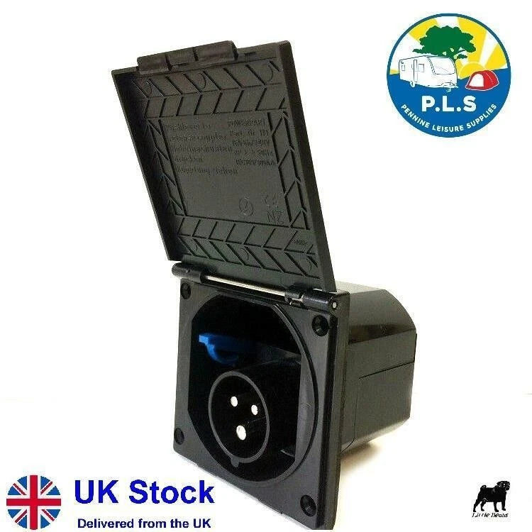 Powerpart 230V Mains Hook Up Inlet Socket for Motorhome (PO1113B)