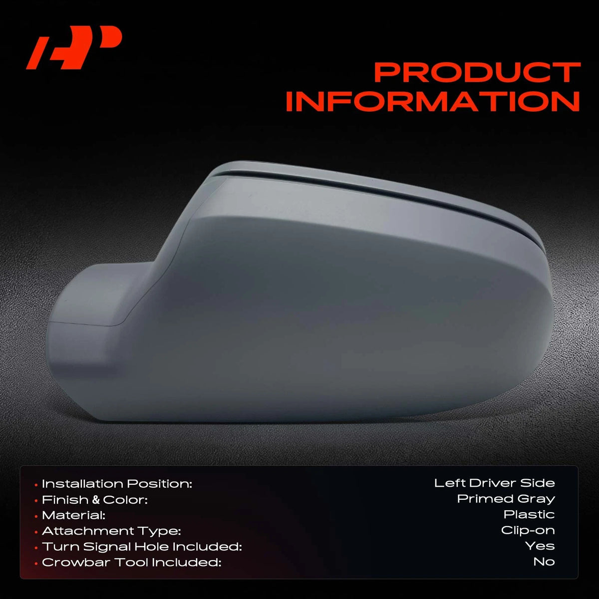 LH Driver Side Mirror Cover Cap for Audi A4 A5 RS5 S4 S5 (8F0857527BGRU)