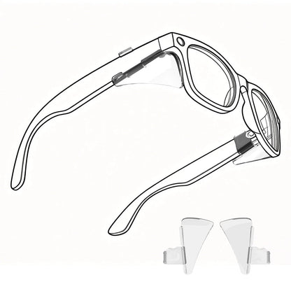 Safety Glasses Side Shields for Ray-Ban Meta (One Size, Transparent)