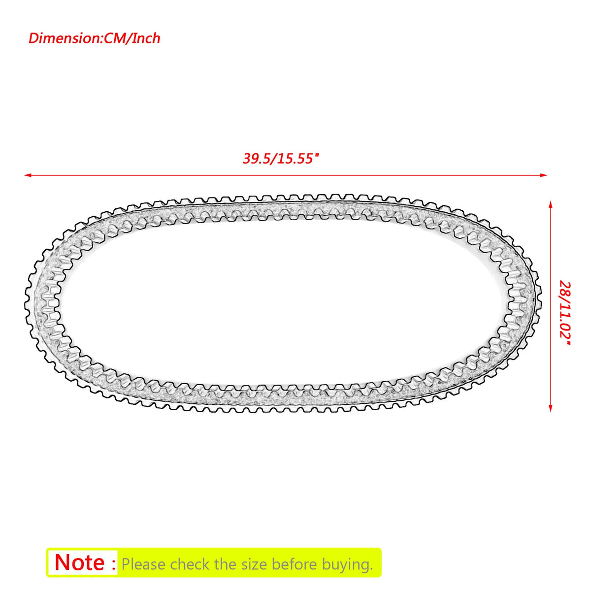 Drive Belt for Arctic Cat Jaguar Z1 TZ1 Bearcat Z1 5000 XT E (0627-047)