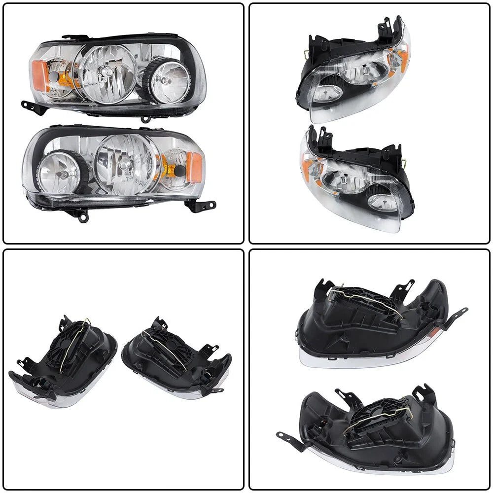 Set of 2 Headlights for Ford Escape (2005–2007) - Clear Lens Halogen