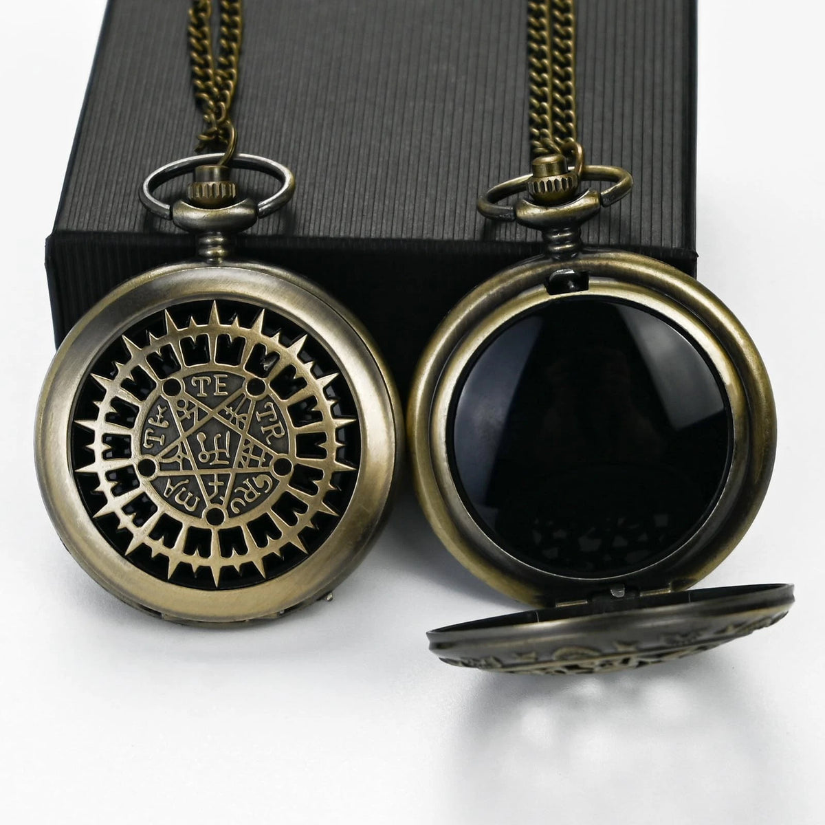 Black Obsidian Scrying Mirror for Pocket Watch (2"L x 1.5"W)