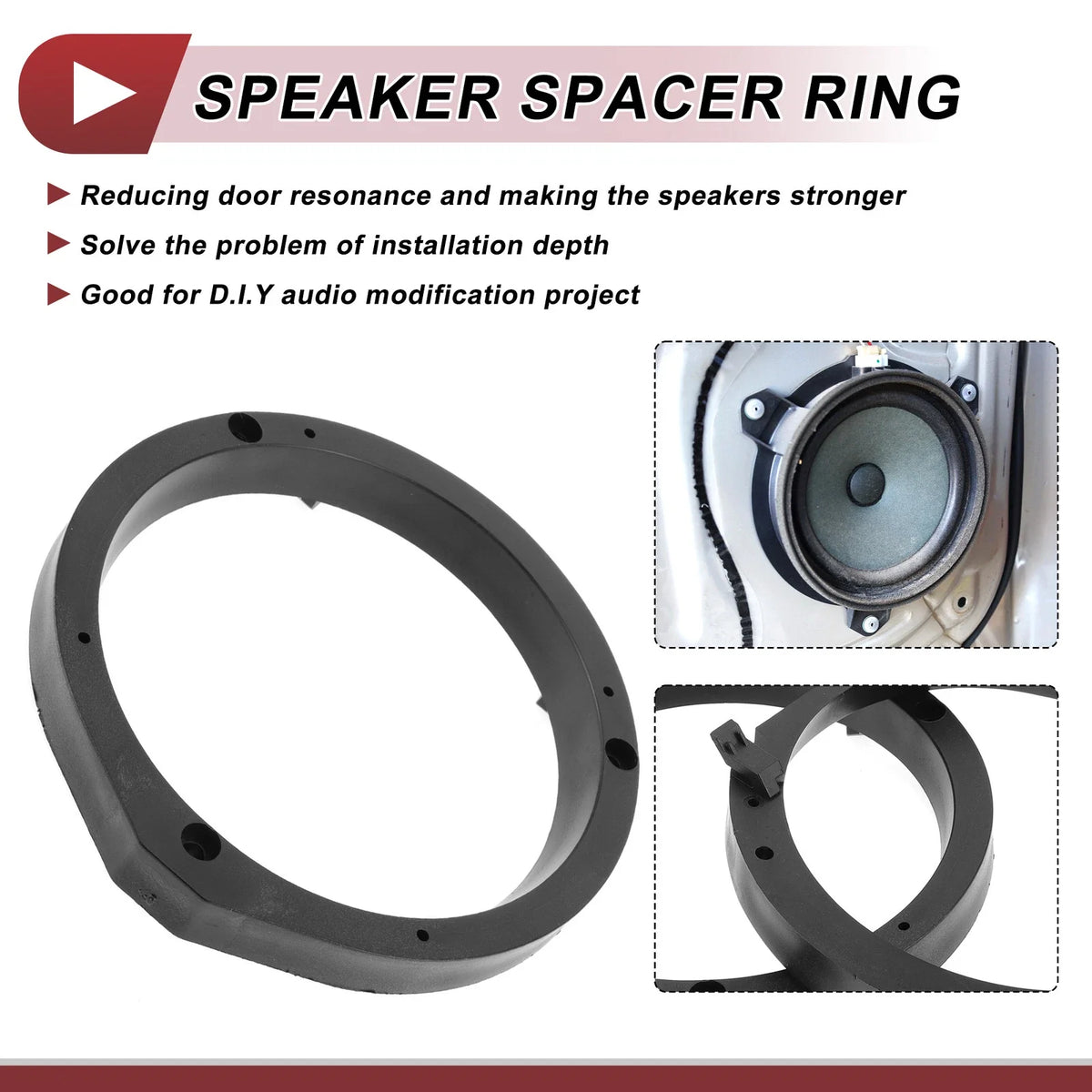 2X Speaker Spacer Ring Adaptor for Honda Accord (2003–2007) 6"x9"