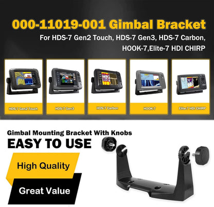 Gimbal Mounting Bracket w/Knobs for Lowrance HDS-7 (Gen2, Gen3)