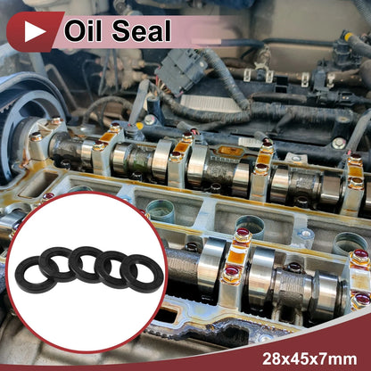 Set of 5 Rotary Shaft Oil Seals 28x45x7mm Nitrile Rubber 672668828434