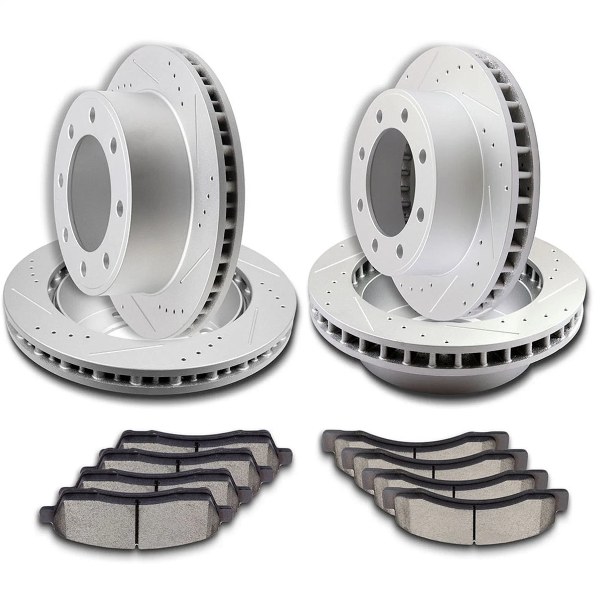 Set of 4 Brake Rotors and Pads for Excursion F250 F350 Front & Rear