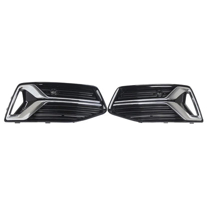 2X Front Fog Light Grille Cover Chrome Trim for Audi A6 S6 C8 (2019–2023)