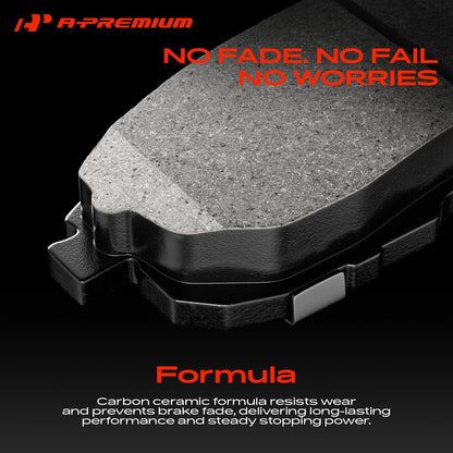 Set of 4 Front Ceramic Brake Pads for Dodge Ram 1500 (2002–2005) Durango (2003–2006) - 10308970, BP966C, MD897, D966, D897, IMD897, 17897, P-966