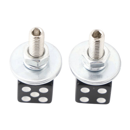 2X License Plate Bolt Screws for Motorcycle Chopper Bobber (M525-A123-BLK)