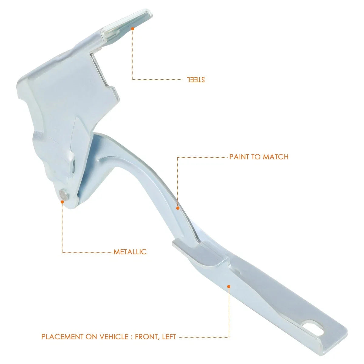 Left Driver Side Steel Engine Hood Hinge for Hyundai Santa Fe (2007–2012)