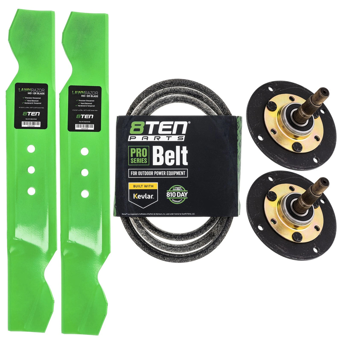 8TEN Blade Spindle Belt Kit for MTD LT-42 (42-Inch) (754-0371, 754-0371A, 954-0271A)