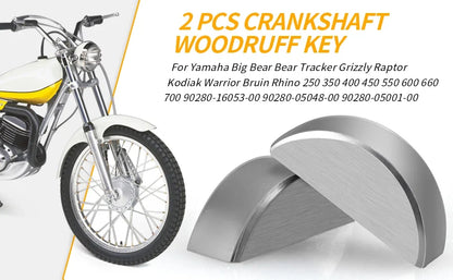 2X Crankshaft Woodruff Key Kit for Yamaha YZ250A/B YZ360A/B YZ400C/F IT250 IT400