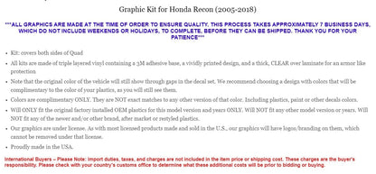 Decal Graphics Kit for Honda Recon (2005–2018)