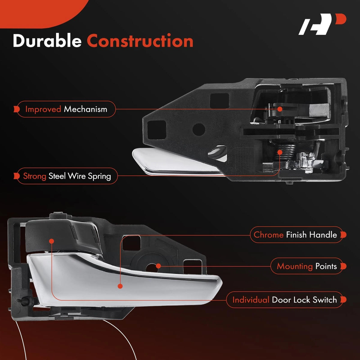 Interior Door Handle for Toyota Camry RAV4 Prius (69206-07020-C0, 69206-0E030-C0, 69206-0K110-C0, 88148)