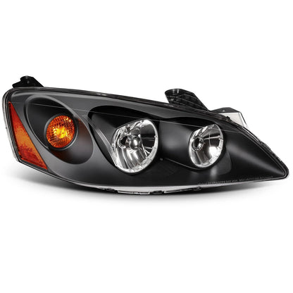 Pair of Headlights Assembly for Pontiac G6 (2005–2010) Black Housing