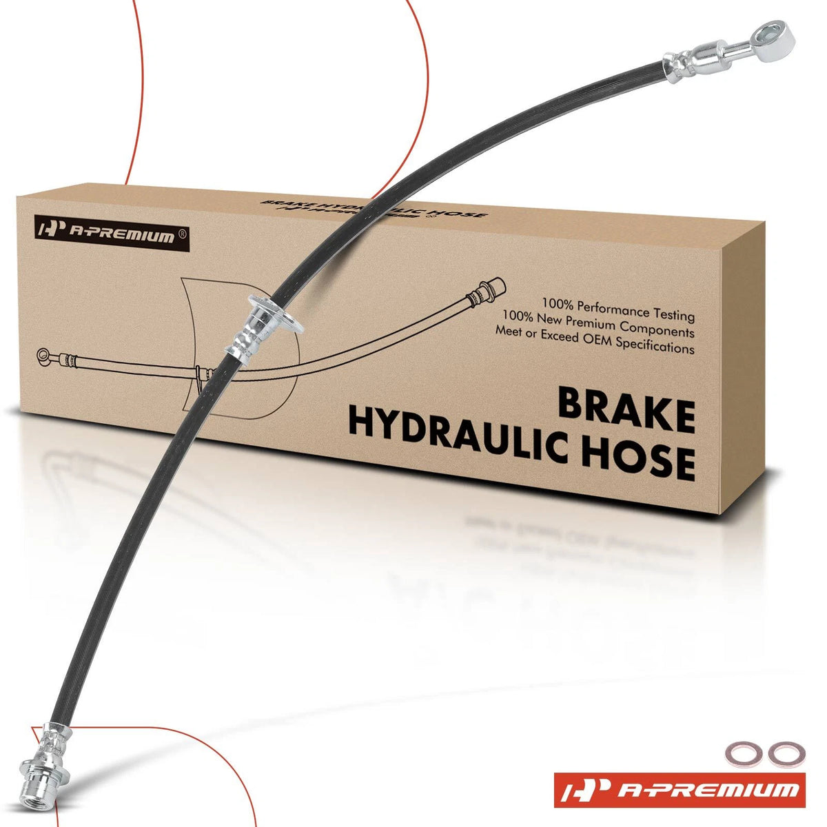 Front Passenger Brake Hydraulic Hose for Honda Fit (2015–2020) 01464T5R010, 2206637