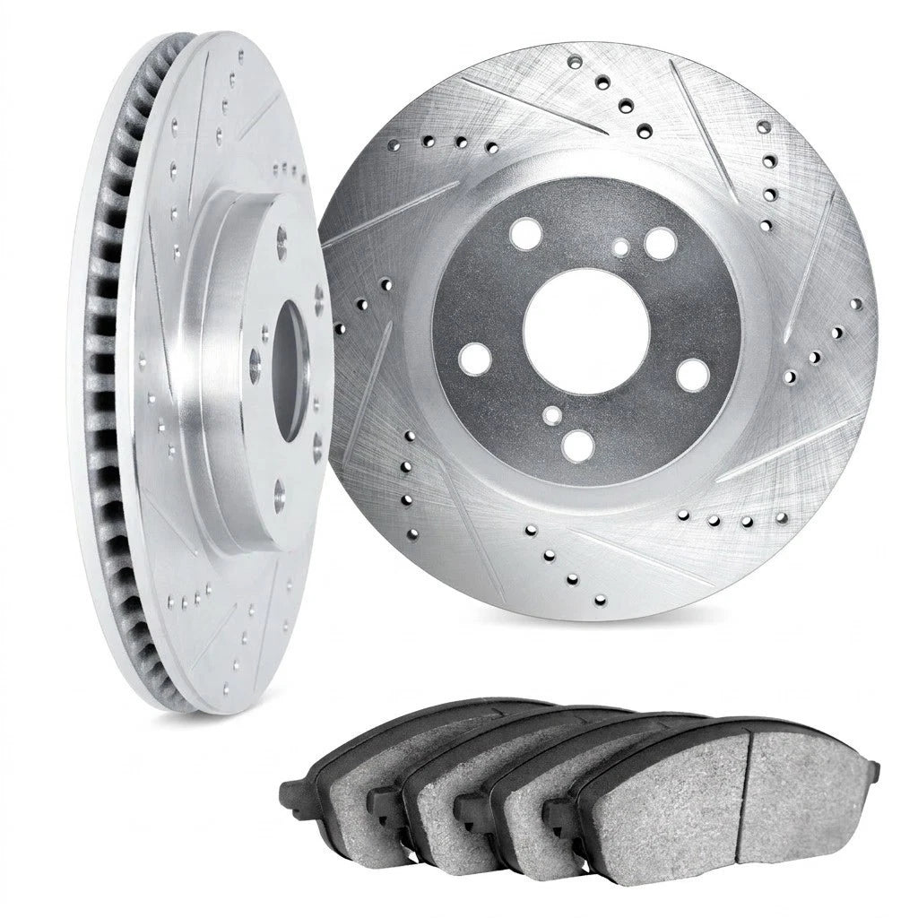 Rotor Set Front for Dodge Challenger (2017–2018) ALX-PAU-DF-7512-39007-CLA5 Drilled and Slotted