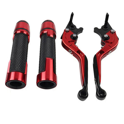 Red Extendable Brake Clutch Lever Grip Set for Yamaha XMAX 125/300 (2017-2023)